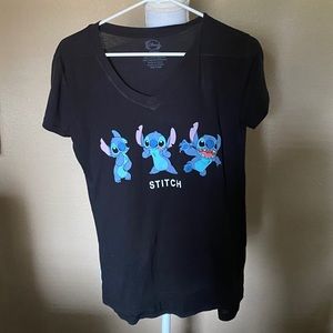 Disney womens XS stitch trio v neck short sleeve shirt